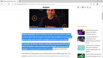 Executivo da Binance que fugiu da Nigéria é preso no Quênia e deve ser extraditado