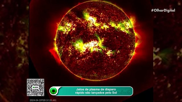 Jatos de plasma de disparo rápido são lançados pelo Sol