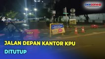 Jelang Pengumuman Hasil Pemilu 2024, Jalan Depan Kantor KPU Ditutup