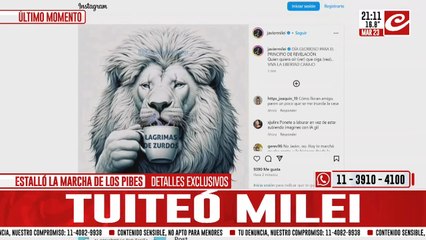 La catarata de mensajes de Javier Milei en contra de la masiva marcha universitaria