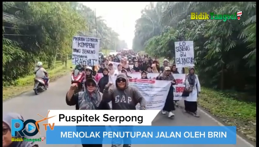 Ratusan Warga Tolak Penutupan Jalan Serpong-Parung oleh BRIN Puspiptek