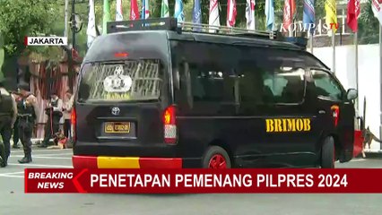 Pengamanan di KPU Jelang Penetapan Presiden dan Wapres Terpilih Prabowo-Gibran