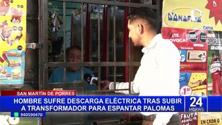 SMP: hombre que resultó electrocutado en balcón se recupera en hospital Loayza