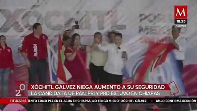 Xóchitl Gálvez descarta aumentar su seguridad la gira por Chiapas