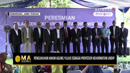 Pengukuhan Hakim Agung Yulius sebagai Profesor Kehormatan UNDIP  MA NEWS