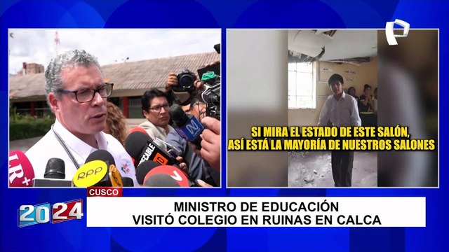 Minedu se compromete a refaccionar colegio en Calca que está en pésimas condiciones