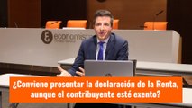 ¿Conviene presentar la declaración de la Renta, aunque el contribuyente esté exento?