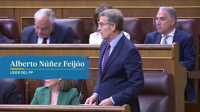 Cara a cara entre Sánchez y Feijóo durante la sesión de control al Gobierno