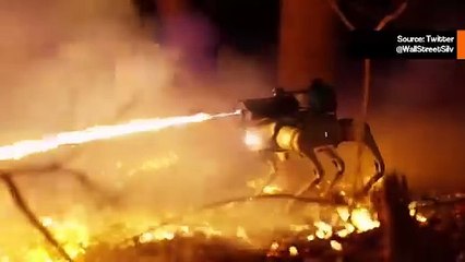 ビデオ：Throwflameが炎を放つロボット犬Thermonatorを発表。