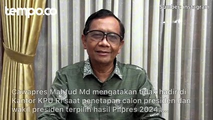 Tak Hadiri di Acara KPU, Mahfud: Undangan Datang Terlambat