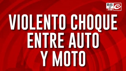 Violento choque entre un automóvil y motocicleta: hay una nena herida