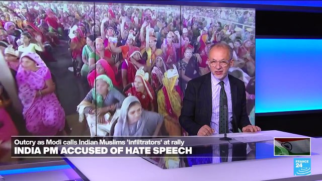 Modi accused of using hate speech for calling Muslims 'infiltrators' at an Indian election rally
