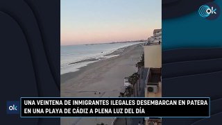 Una veintena de inmigrantes ilegales desembarcan en patera en una playa de Cádiz a plena luz del día