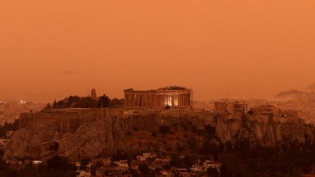 Athènes et plusieurs régions de Grèce sous le sable du Sahara
