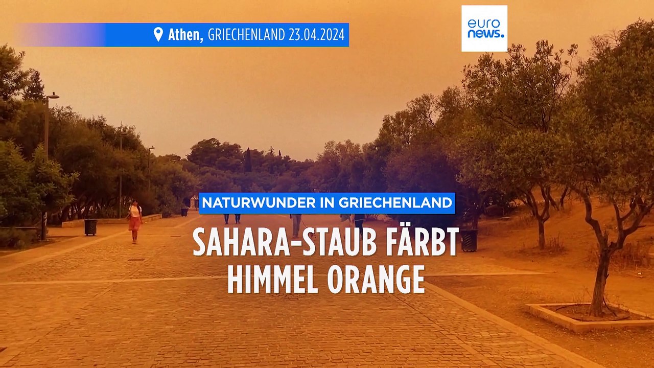 Athen auf dem Mars? Sahara-Staub färbt Himmel orange