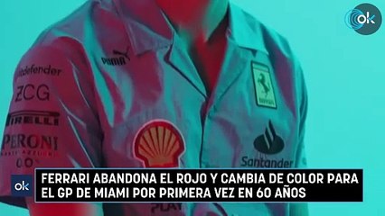 Ferrari abandona el rojo y cambia de color para el GP de Miami por primera vez en 60 años