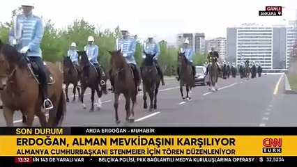 Alman Cumhurbaşkanı Ankara'da! Başkan Erdoğan resmi törenle karşıladı