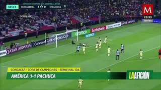 Pachuca le saca valioso empate a América en la ida de semifinales de Concacaf Champions Cup