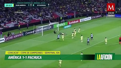 Pachuca le saca valioso empate a América en la ida de semifinales de Concacaf Champions Cup