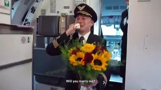Piloto pede namorada em casamento no local que os juntou: o céu