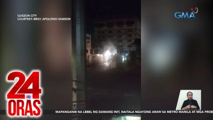 Kawad ng poste sa Old Samson Rd., pumutok at nagliyab; mga bahay, nawalan ng suplay kuryente | 24 Oras