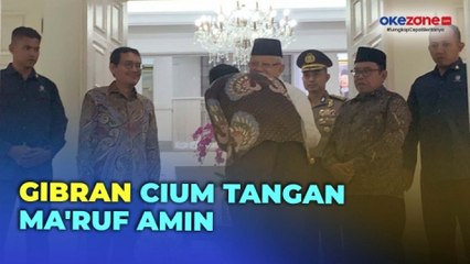 Gibran Cium Tangan Ma'ruf Amin Usai Resmi Jadi Wapres Terpilih