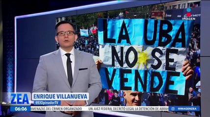 Argentinos marchan en defensa de la educación universitaria pública y gratuita