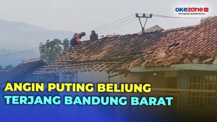 Download Video: Detik-Detik Terjangan Puting Beliung Rusak Puluhan Rumah Warga di Bandung Barat