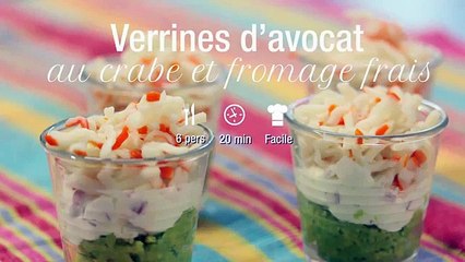 Verrine d'avocat et miettes de crabe