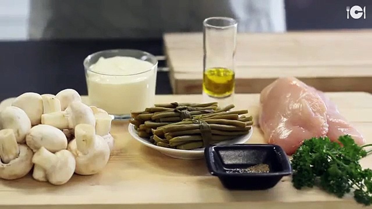 Recette de l'escalope de poulet à la crème et aux champignons