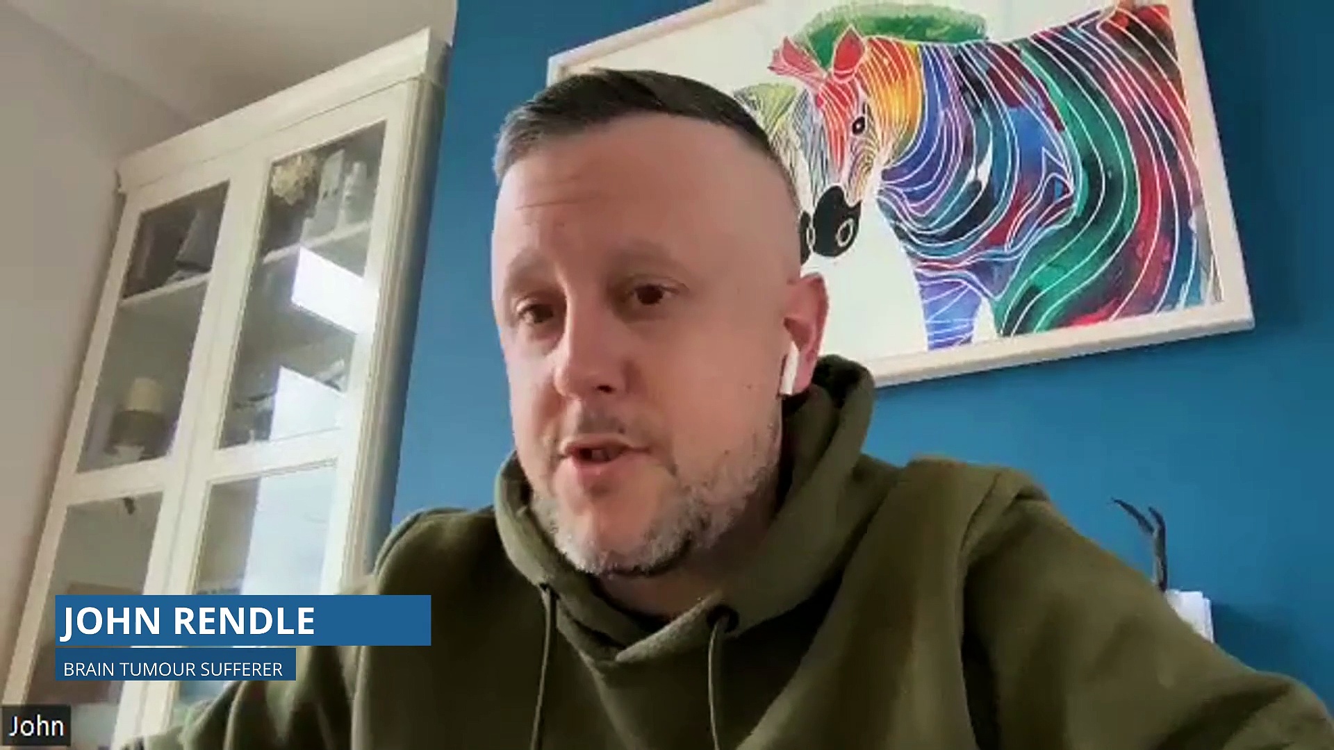 John Rendle has been diagnosed with a brain tumour