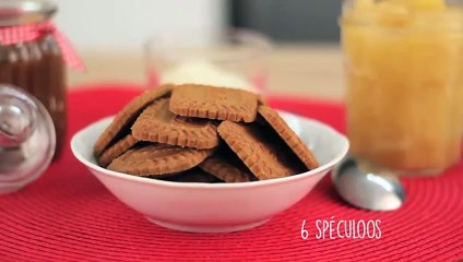Verrine speculoos, compote de pommes, confiture de lait et chantilly