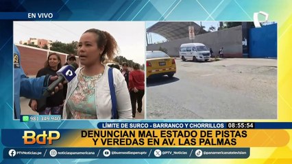 Video herunterladen: Denuncian mal estado de pistas y veredas en avenida Aguilar Pastor en el límite de Surco con Barranco y Chorrillos