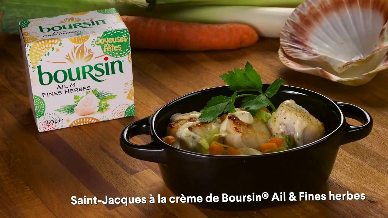 Saint-Jacques à la crème de Boursin Ail & Fines Herbes