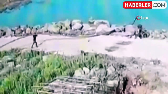 Şanlıurfa'da yapay gölette boğulan amca ve yeğenin boğulma anı güvenlik kamerasına yansıdı