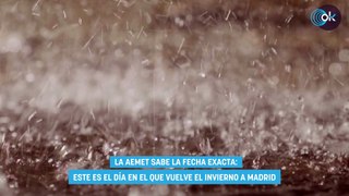 La AEMET sabe la fecha exacta: este es el día en el que vuelve el invierno a Madrid