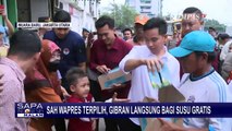 Sah Jadi Wapres Terpilih, Gibran Langsung Bagi Susu Gratis di Rusun Muara Baru