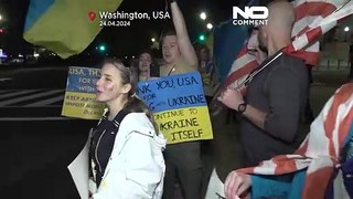 À Washington, les Ukrainiens et leurs supporters célèbrent l'augmentation de l'aide à l'Ukraine