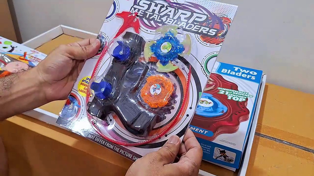 Unboxing and Review of Toyzee Two Bladers Beyblade Toyzee Sharp Metal Bladers