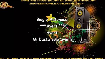 Biagio Antonacci - Averti Karaoke