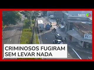 Criminosos trocam tiros com vigilantes em assalto a carro-forte no interior de SP