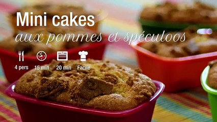 Recette de cakes aux pommes et au spéculoos