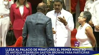 Presidente Nicolás Maduro recibe al primer Min. de Antigua y Barbuda Gaston Browne en Miraflores