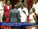 Presidente Nicolás Maduro recibe al primer Min. de Antigua y Barbuda Gaston Browne en Miraflores