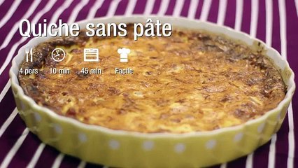 Recette de la quiche sans pâte