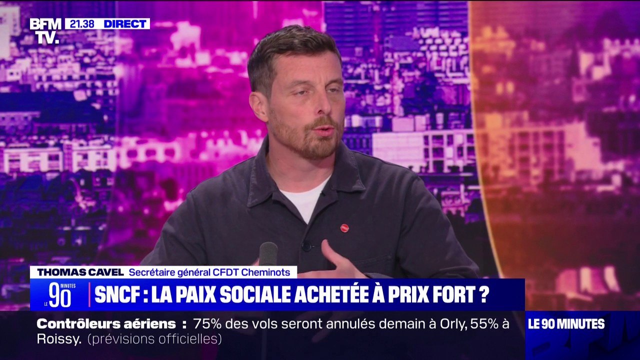 Accord sur les fins de carrière à la SNCF: "Ce n'est pas parce qu'il y a une mauvaise réforme qu'on doit s'interdire de négocier de bons accords", explique Thomas Cavel, secrétaire général de la CFDT-Cheminots