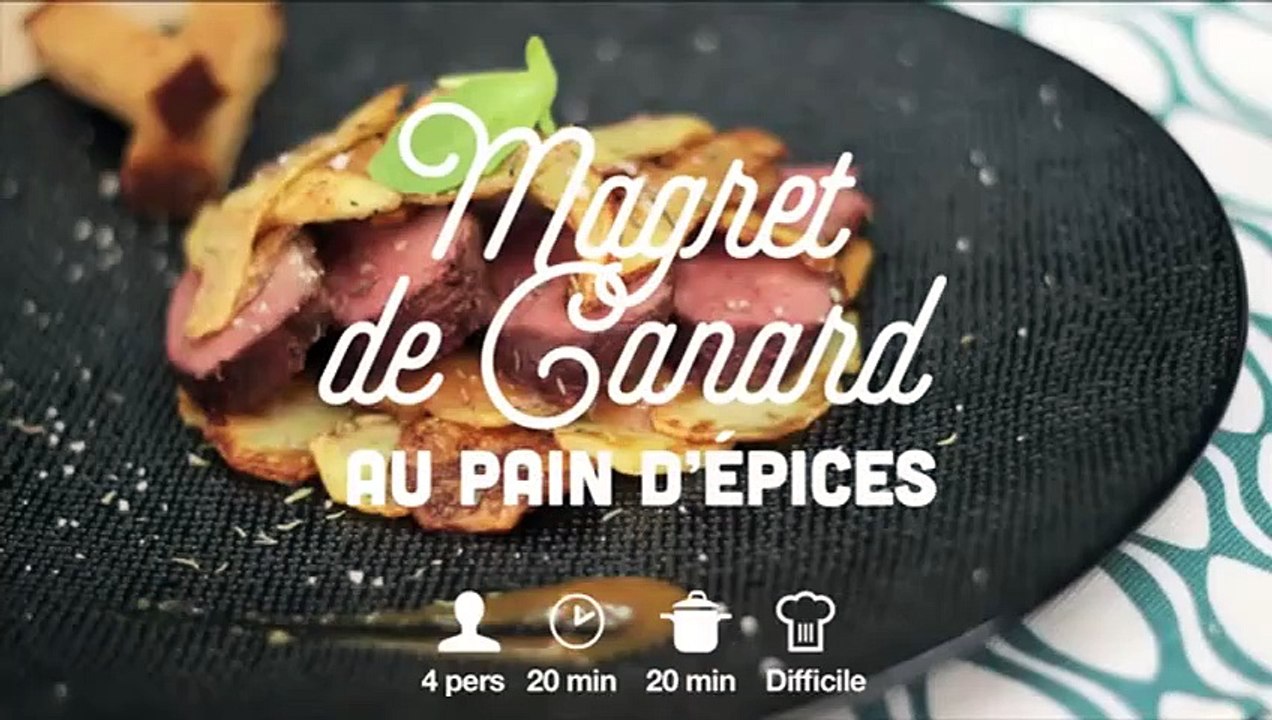 Magret de canard au pain d'épice et pommes de terre