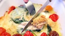 Poulet gratiné aux épinards et au fromage