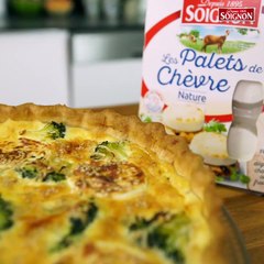 Quiche au che`vre, brocolis et se´same