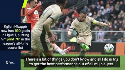 Enrique determined to be a 'broken record' on Mbappé after PSG's Lorient win